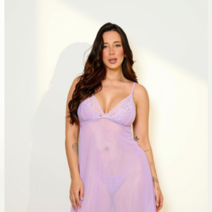 Camisola Priscila em Tule com Calcinha